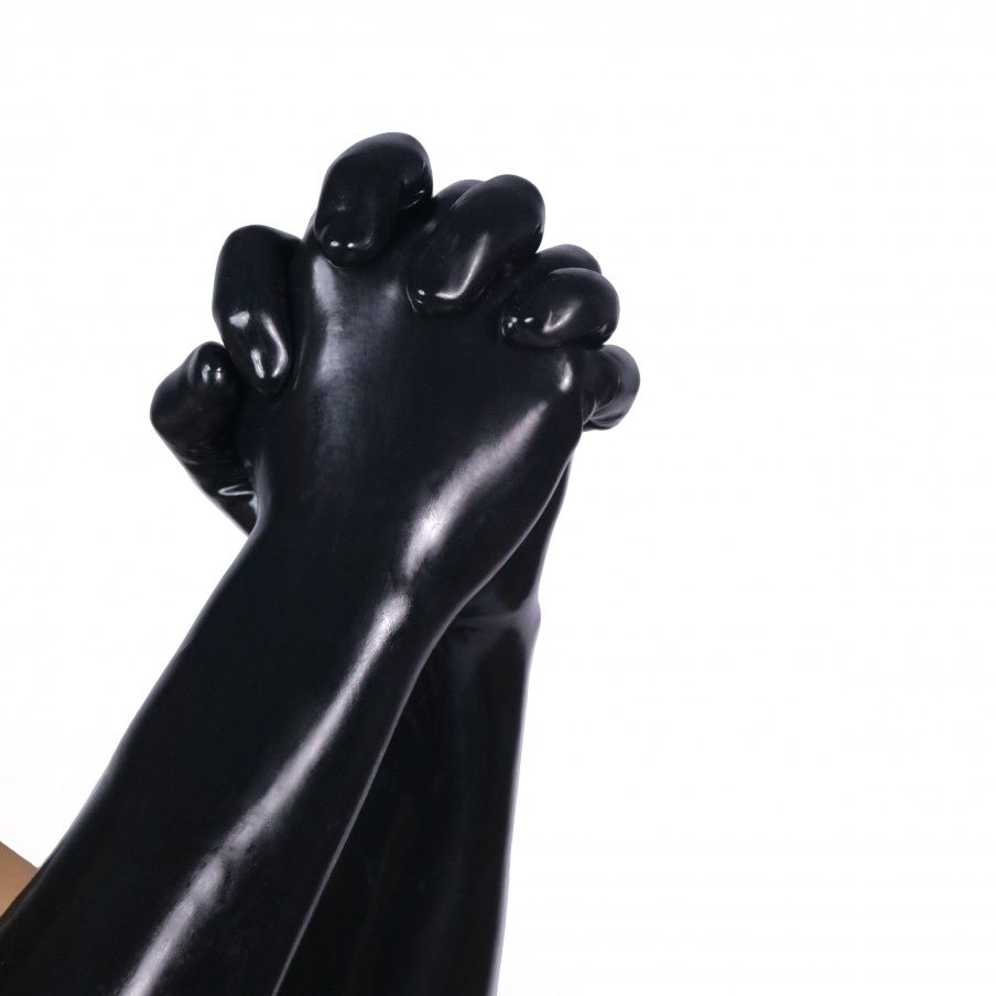 Half Length Rubber Fisting Gloves Dark-Line 31339