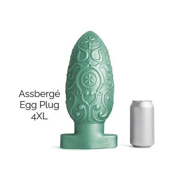 ASSBERGE Egg Butt Plug 4XL Green Hankeys Toys 35077