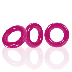 WILLY RINGS Pack 3 cockrings Hot Pink extensibles OXBALLS 39228