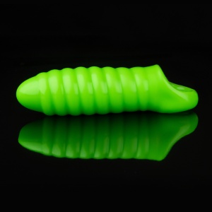 Swirl Thick Stretchy Penis Sleeve - Glow in the Dark Ouch! 41164
